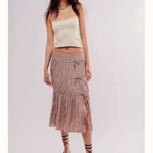 Free People Maeve  Midi Skirt size Large brand new!